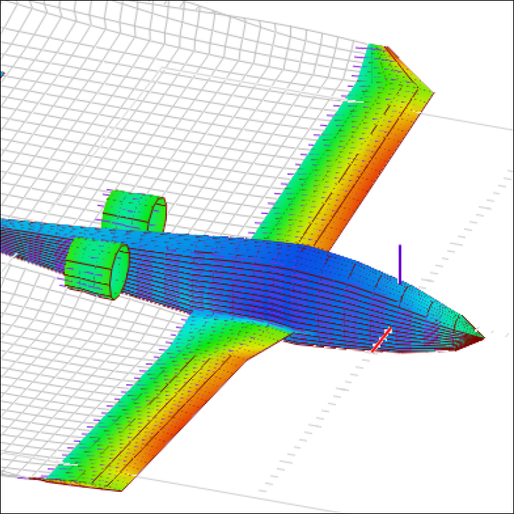 Image depicting airflow over a plane.